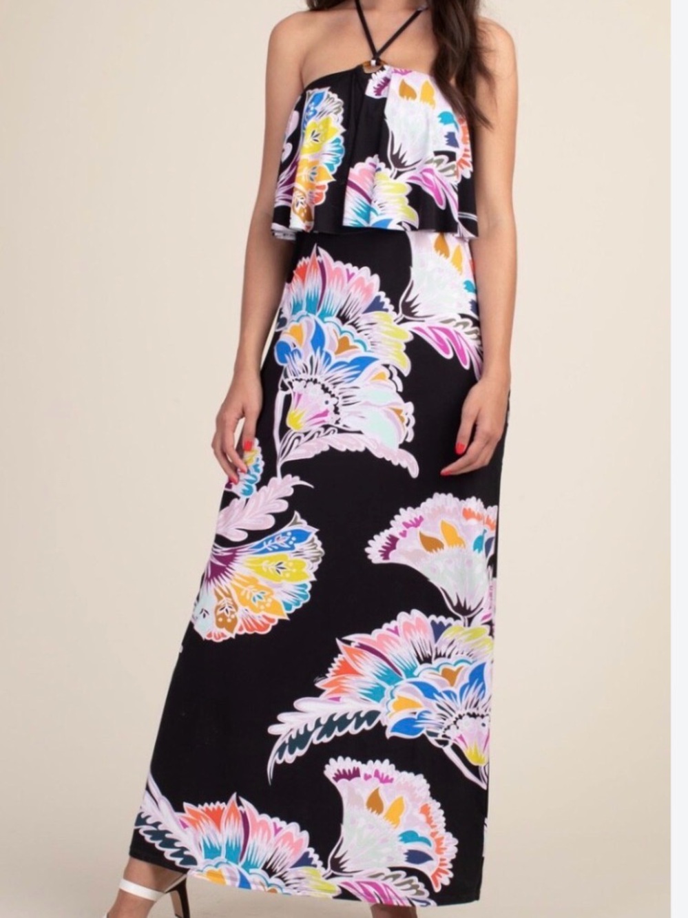 Trina Turk Seychelles Maxi Halter Dress